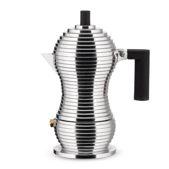 Alessi Pulcina Espressokaffeemaschine Schwarz 