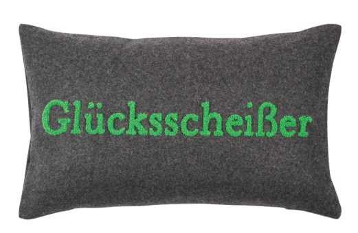 pad Kissenhülle 30x50 cm Notes green 100% Wolle 