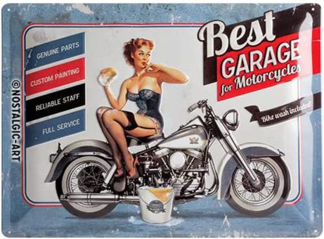 Nostalgic Art Blechschild 30x40 cm Best Garage - Blue 