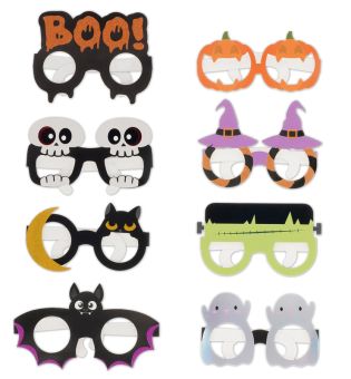 Legami 8er-Set Papierbrillen Halloween 