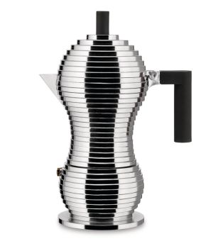 Alessi Pulcina Espressomaschine schwarz 6 Tassen 