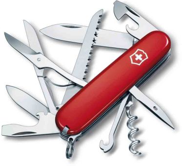 Victorinox Offiziersmesser Huntsman rot transparent 