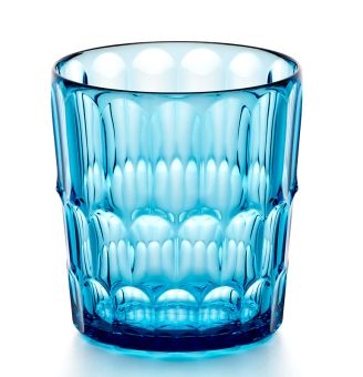 Guzzini Trinkglas niedrig 360 ml Dekor 2 Vanity Sea blue 