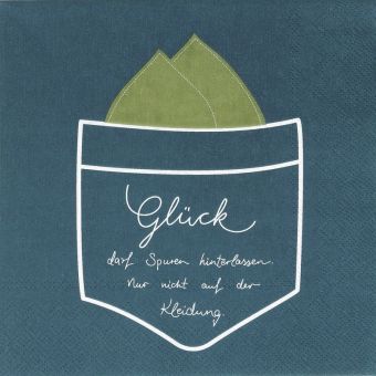 Räder Serviette 33x33cm Glück darf Spuren hinterla.. 