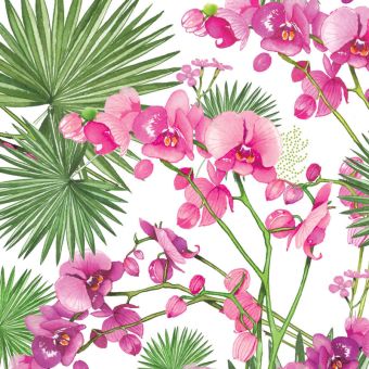 Paperproducts Design Servietten 33x33 cm 20 Stk. Orchids & Palms 