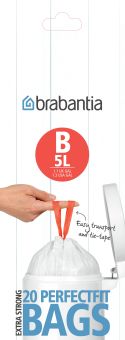 Brabantia Müllbeutel 5 L (B) 20 Stk. Pro Rolle Weiss 