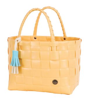 Handed By Shopper Mini Paris XS golden yellow mit Quaste soft aqua green 