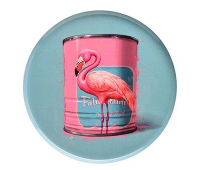 Gift Company Love Trays Dekotablett M Flamingo rund blau 