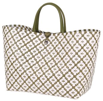 Handed By Shopper L Motif Bag olive with white pattern 