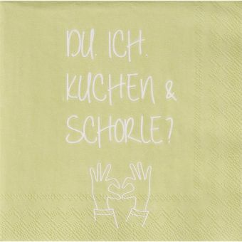 Räder Cocktailserviette 25x25cm Du.Ich.Kuchen und Schorle? (20 Stk) 