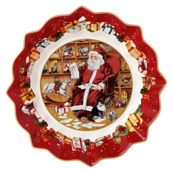 Villeroy & Boch Toy´s Fantasy Schale Groß Santa Liest Wunschzettel 25x25x4 cm 