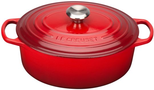 Le Creuset Bräter Oval Signature 35 cm Kirschrot 