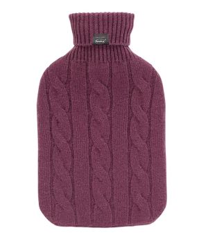 Fashy Wärmflasche Strickbezug aus Kaschmir burgund 2 L 