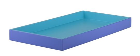 Gift Company Spa Tablett S rechteckig (40,4x21x3,5 cm) 2 farbig shiny dunkelblau/matt blau 