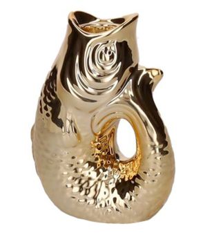 Gift Company Monsieur Carafon Fisch Kerzenhalter XS(H12,7 cm) gold 