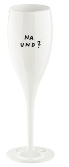 Koziol Superglas 100ml mit Druck Cheers No. 1 Na Und? cotton white 