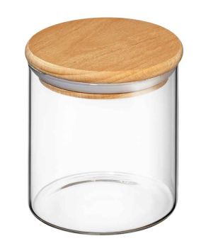 Zassenhaus Vorratsglas mit Holzdeckel 600 ml 