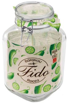 Einkochwelt Drahtbügelglas Fido quadratisch 3040 ml 