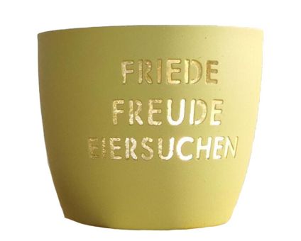 Gift Company Windlicht Madras M Friede Freude,… pastellgelb/gold 