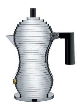 Alessi Pulcina Espressomaschine schwarz 3 Tassen 