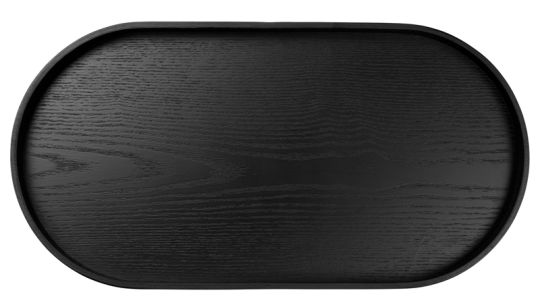 ASA Selection Holztablett Oval Schwarz Wood L 44 cm B 22,5 cm H 2,4 cm 