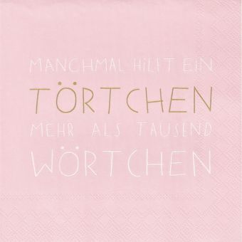 Räder Cocktailserviette 25x25cm Manchmal hilft ein Törtchen 
