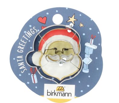 Birkmann Ausstechform Weihnachtsmann Gesicht 4,5 cm Edelstahl 