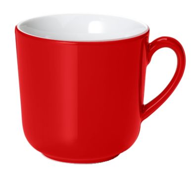 Dibbern Solid Color Rot Becher Mit Henkel 0,32 L 