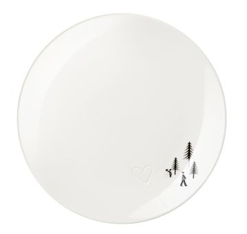 ASA Selection Dessertteller, Heart In The Snow Snow Tracks, L. 205mm, B. 205mm, H. 22mm 