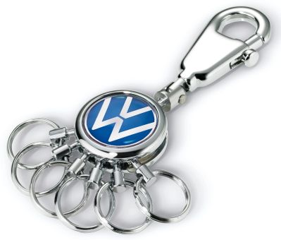 Troika Schlüsselanhänger mit Karabinerhaken VW Logo 