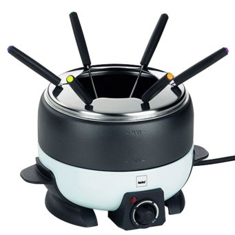 Kela Elektrofondue Simplon Stahl weiß 6Personen 26x26x17 cm Ø 20 cm 1,7 L 