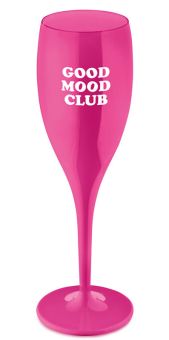 Koziol Superglas 100ml mit Druck Cheers No. 1 Good Mood Club glamour pink 
