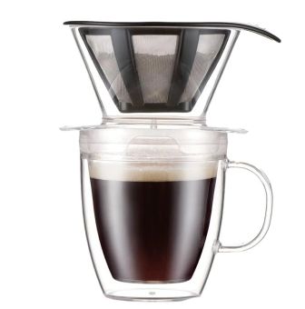 Bodum Kaffee-Tropfer und doppelwandige Tasse 0,3 L Pour Over Transparent 