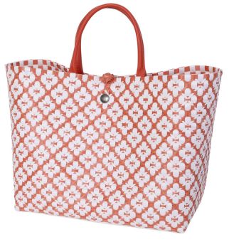 Handed By Shopper Motif Bag rust with white pattern 