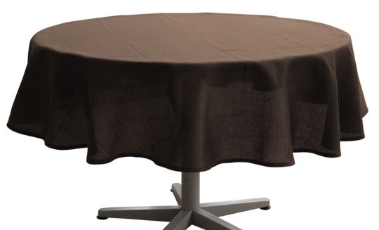 Pichler Tischdecke rund 170 cm Panama schokolade 100% PES 