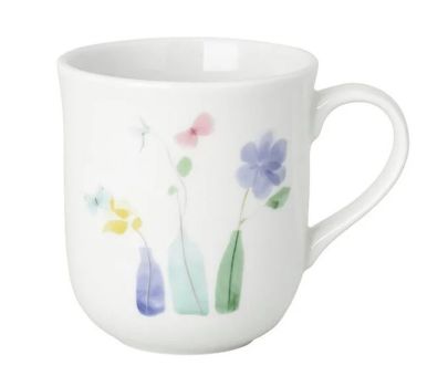 Hutschenreuther Frühlingsgrüße Becher mit Henkel Motiv 5 Blumenvasen 