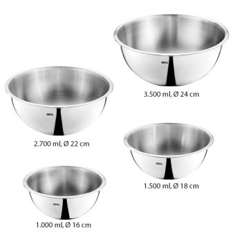Gefu Edelstahlschüssel-Set CAVARO, 4-teilig 