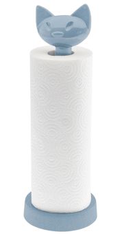 Koziol Küchenrollenhalter Miaou nature flower blue 