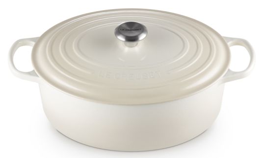Le Creuset Bräter Signature oval 33 cm Meringue 