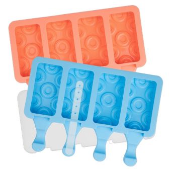 Lurch 2er-Set Popsicle IceForm Donut aquamarine/peach 