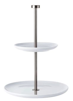 ASA Selection Grande Originale Etagere flach H 23,5 cm Ø 15/ 22 cm weiss 