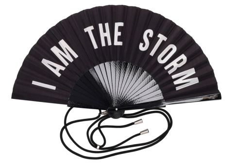 Gift Company Fififan Fächer 23cm Motiv: I am the Storm schwarz 