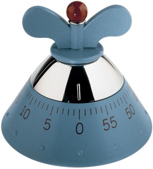 Alessi Kitchen Timer Zeitschalter hellblau 