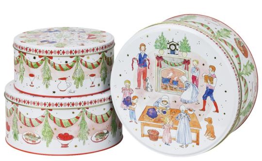 Hutschenreuther Set 3 Plätzchendosen Sammelkollektion 26 Weihnachtsschmaus 