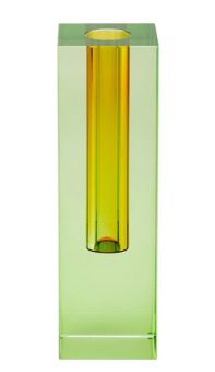 Gift Company Sari Kristallglas Vase H19 5 cm grün/gelb gs 