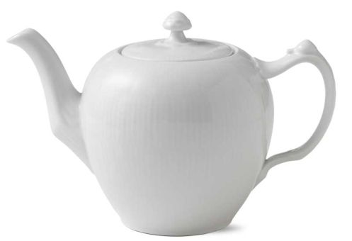 Royal Copenhagen White Fluted Teekanne mit Deckel 100 cl 