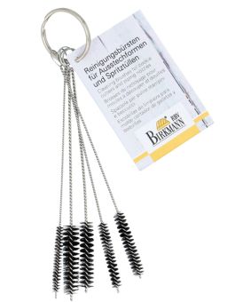 Birkmann Reinigungsbürsten-Set für Ausstechformen und Spritztüllen am Ring 5-teilig 