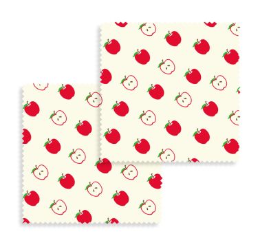 Beeswax Wraps 2-tlg. Set Tücher Apfel 