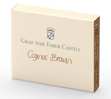 Graf von Faber-Castell Tintenpatronen Cognac Brown 6x in Faltschachtel 