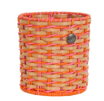 Handed By Korb hoch D 15, H 16 cm Poppy fuchsia pink and orange 